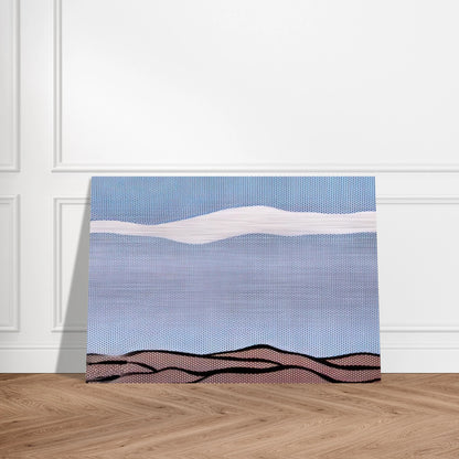 LANDSCAPE 1964 - Roy Lichtenstein Brushed Aluminum Print - 70x100 cm / 28x40 inches | Roy Lichtenstein Aluminum Print | Roy Lichtenstein Prints