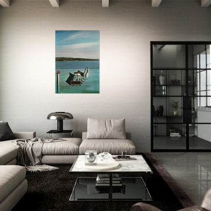 SURREALIST COMPOSITION WITH INVISIBLE FIGURES - Salvador Dali Brushed Aluminum Print - 70x100 cm / 28x40 inches | Salvador Dali Aluminum Print | Salvador Dali Prints
