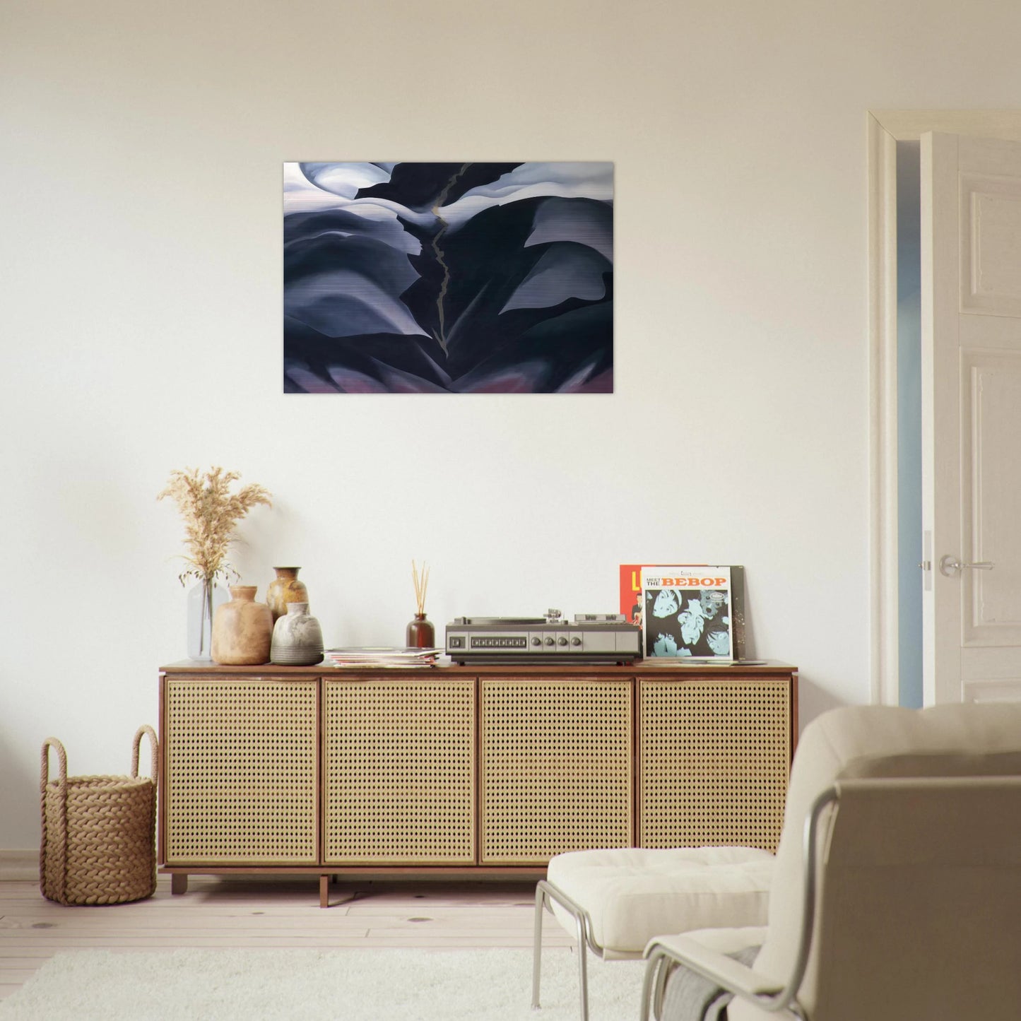 Black Place II - Georgia O'Keeffe Brushed Aluminum Print - 70x100 cm / 28x40 inches | Georgia O'Keeffe Aluminum Print | Georgia O'Keeffe Prints