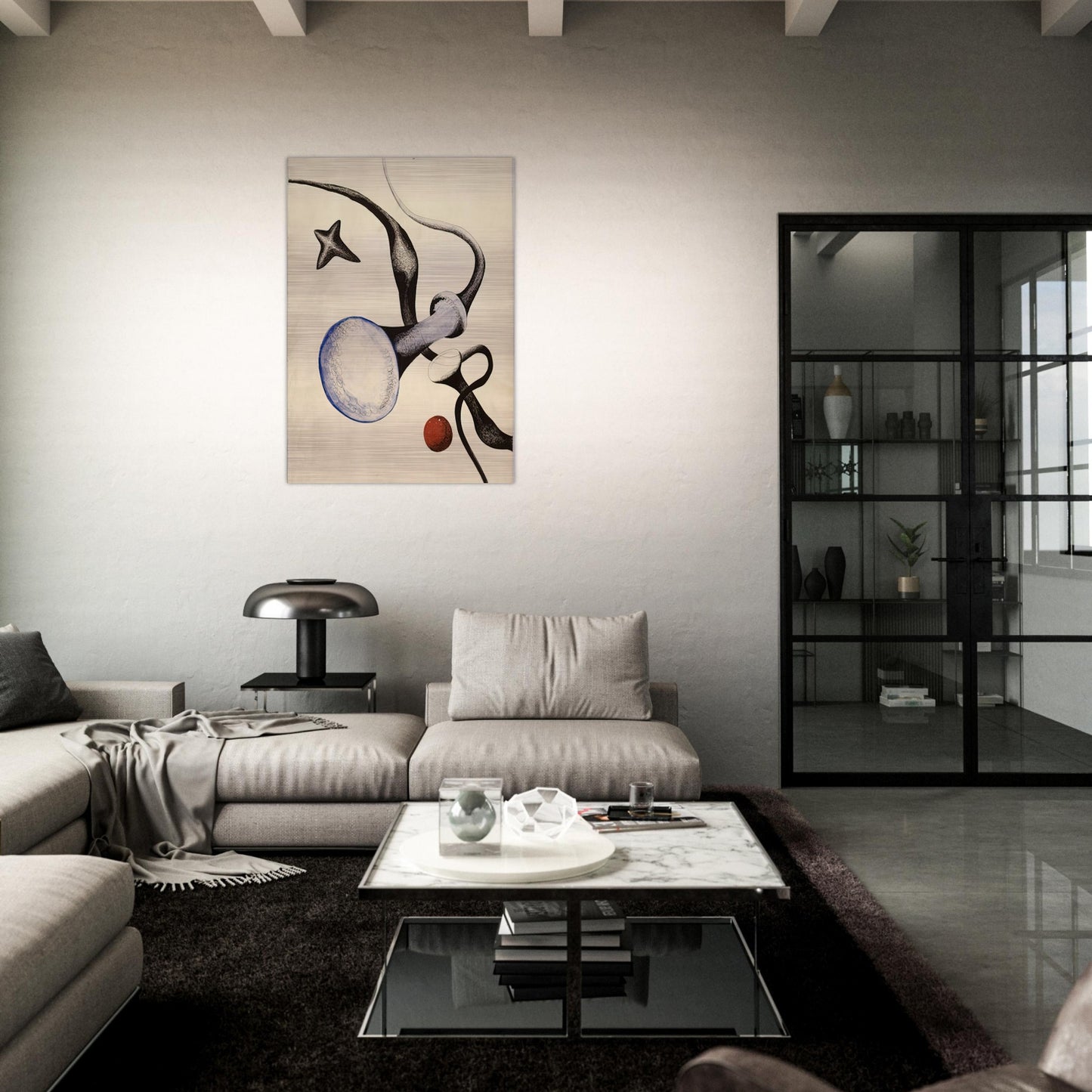 UNTITLED 1932 - Alexander Calder Brushed Aluminum Print - 70x100 cm / 28x40 inches | Alexander Calder Aluminum Print | Alexander Calder Prints
