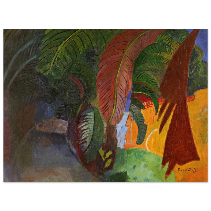 Raoul Dufy - PALM TREES AT MARTIGUES HOMAGE TO GAUGUIN 1910  75x100 cm / 30x40inches Fine Art Poster