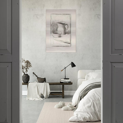 STILL LIFE 1944 - Carlo Carra Brushed Aluminum Print - 70x100 cm / 28x40 inches | Carlo Carra Aluminum Print | Carlo Carra Prints