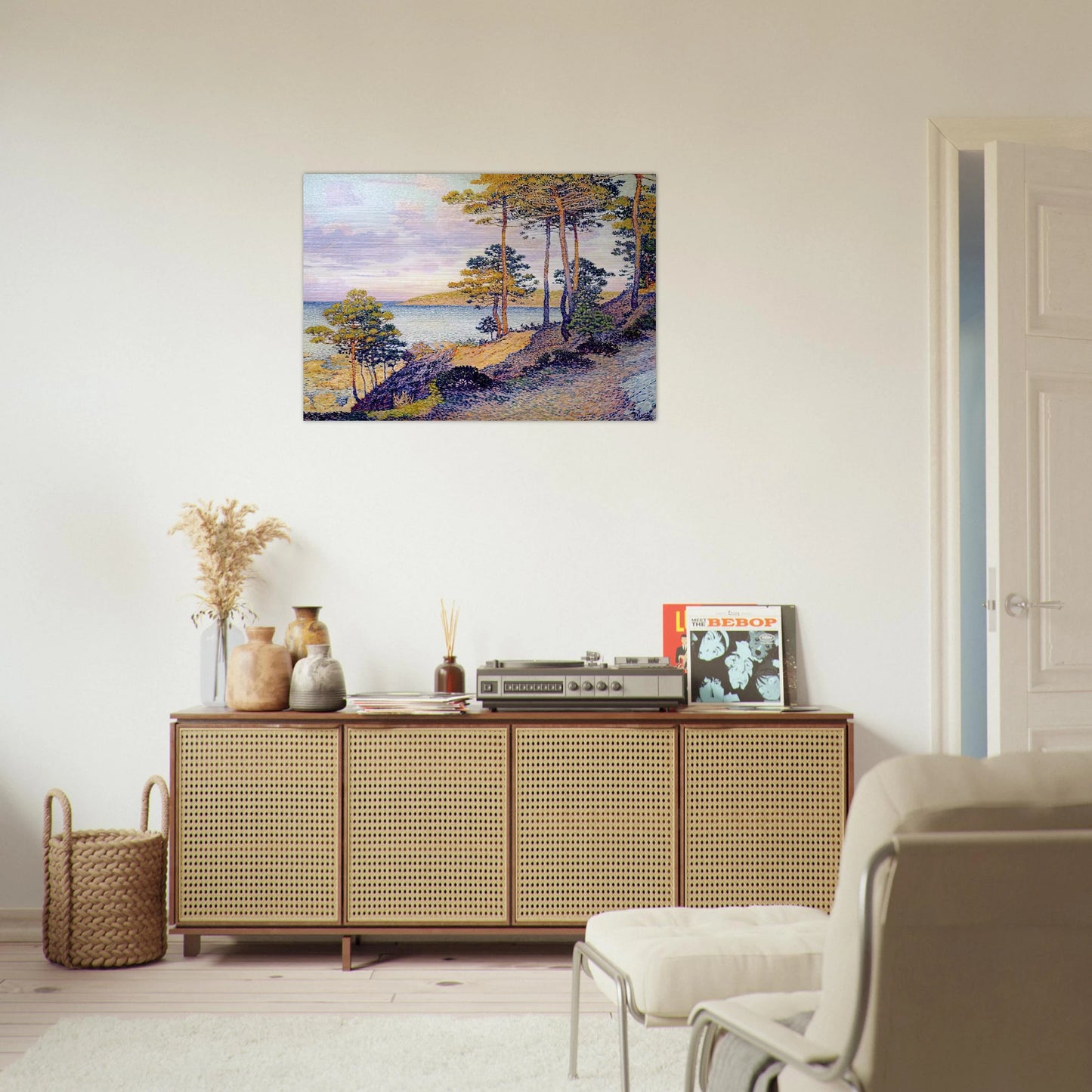 THE POINTE ST PIERRE AT ST TROPEZ 1896 - Theo van Rysselberghe Brushed Aluminum Print - 70x100 cm / 28x40 inches | Theo van Rysselberghe Aluminum Print | Theo van Rysselberghe Prints