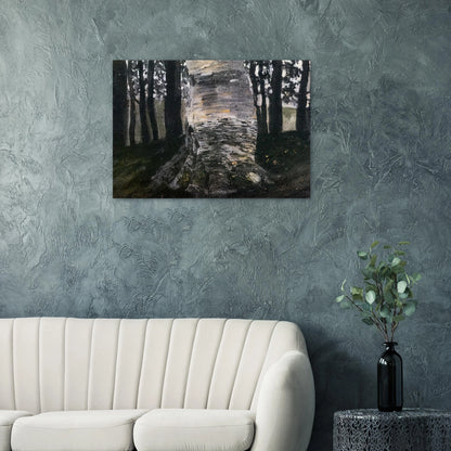 BIRCH IN A FOREST - Gustav Klimt Brushed Aluminum Print - 70x100 cm / 28x40 inches | Gustav Klimt Aluminum Print | Gustav Klimt Prints