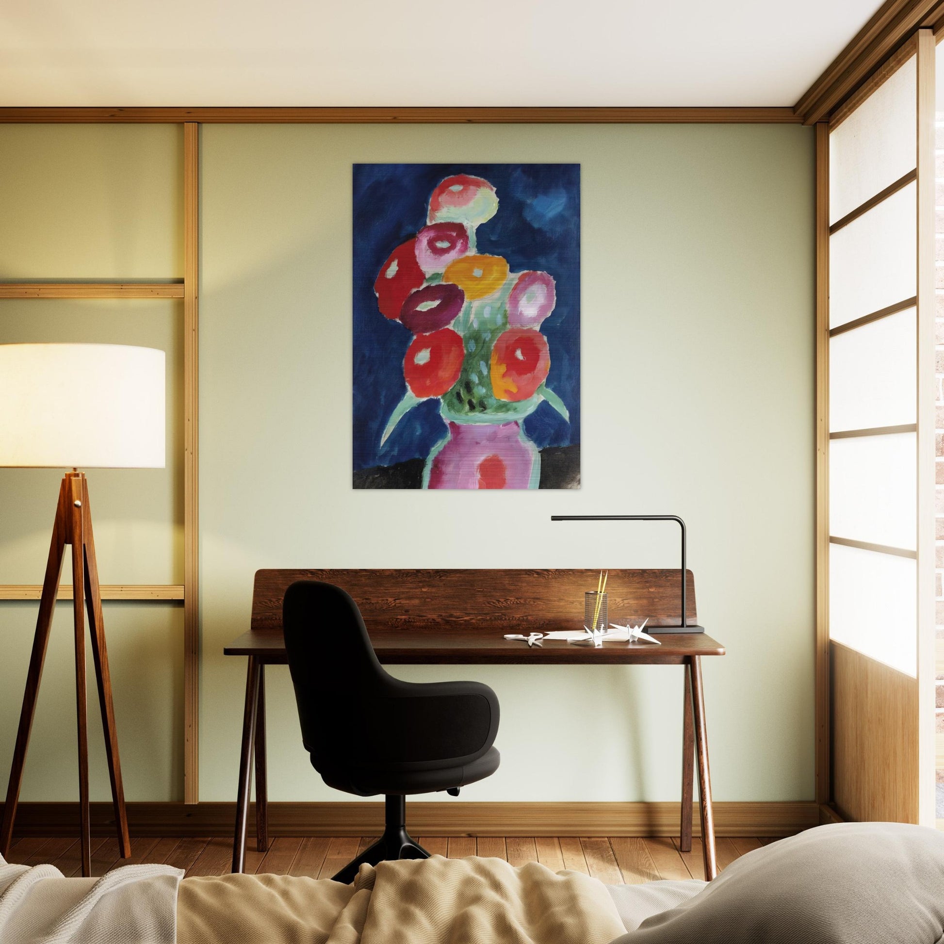 BLUMEN IN EINER VASE 1918 - Alexej von Jawlensky Brushed Aluminum Print - 70x100 cm / 28x40 inches | Alexej von Jawlensky Aluminum Print | Alexej von Jawlensky Prints