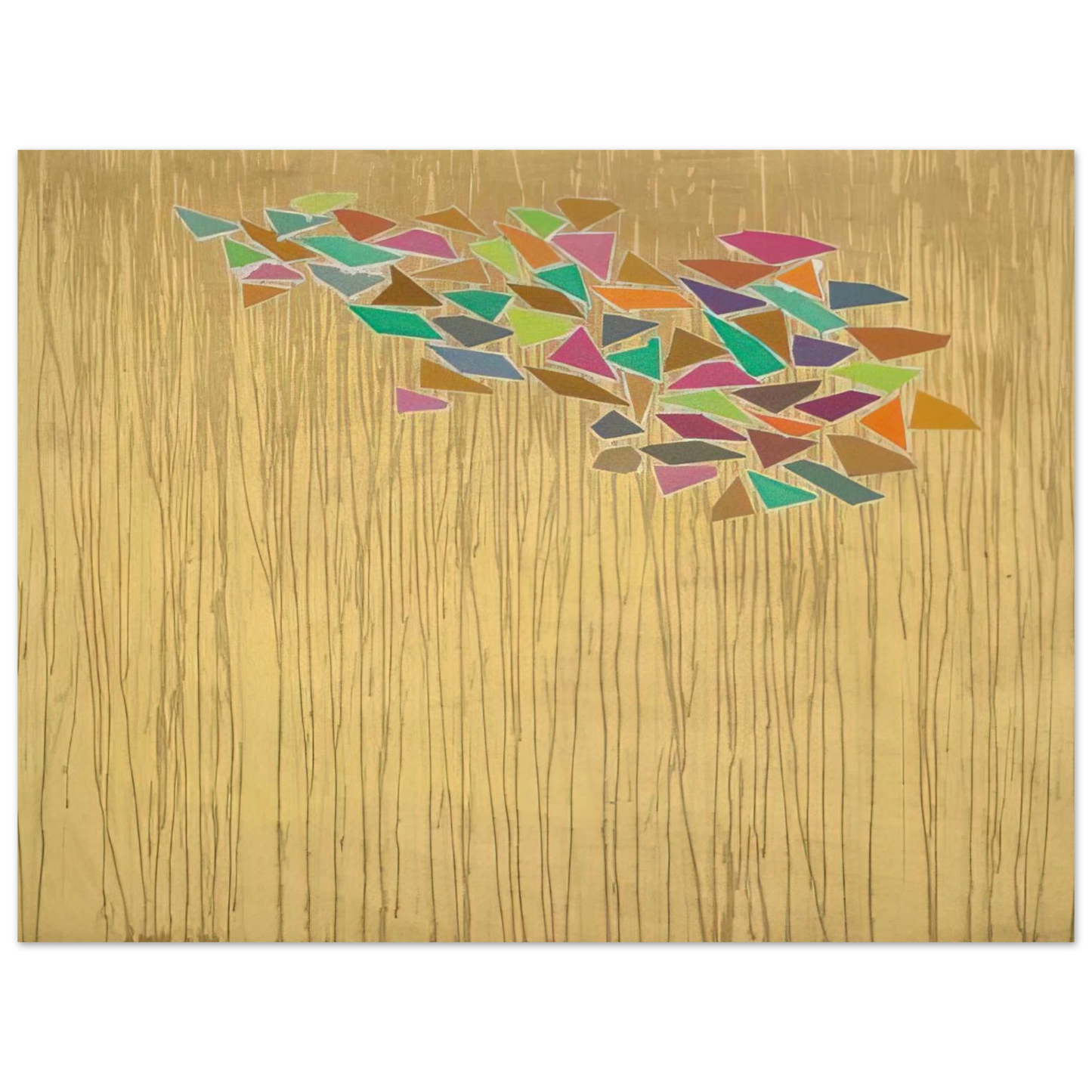 Robert Goodnough - Colors on Tan - 1975  75x100 cm / 30x40inches Fine Art Poster