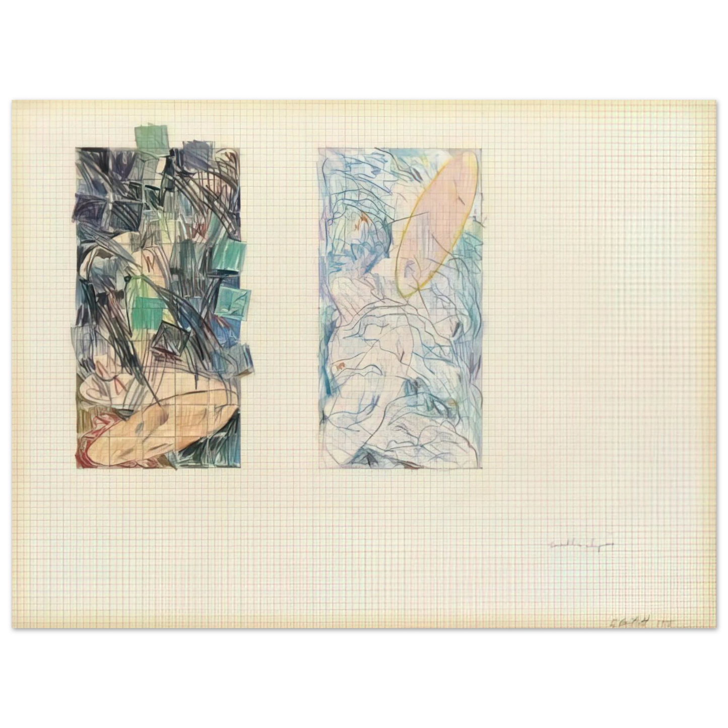 Jennifer Bartlett - Sad and Happy Tidal Wave - 1978  75x100 cm / 30x40inches Fine Art Poster