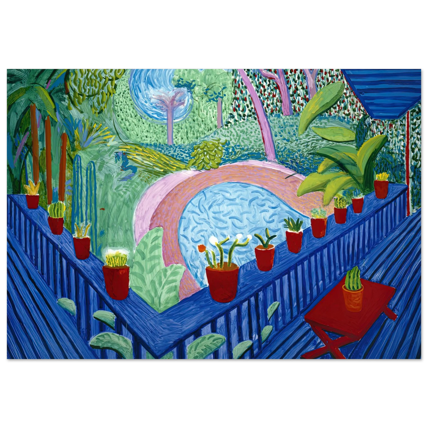 David Hockney - David Hockney Wall art - A3 (29.7 x 42  cm) - Premium Wooden Framed Poster With Fine Art Paper-canvas - Black frame