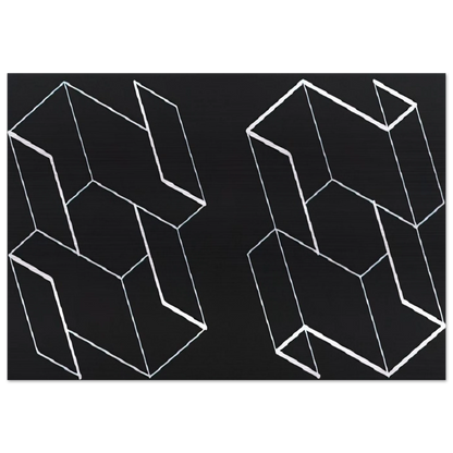DUO H 1966 - Josef Albers Brushed Aluminum Print - 70x100 cm / 28x40 inches | Josef Albers Aluminum Print | Josef Albers Prints