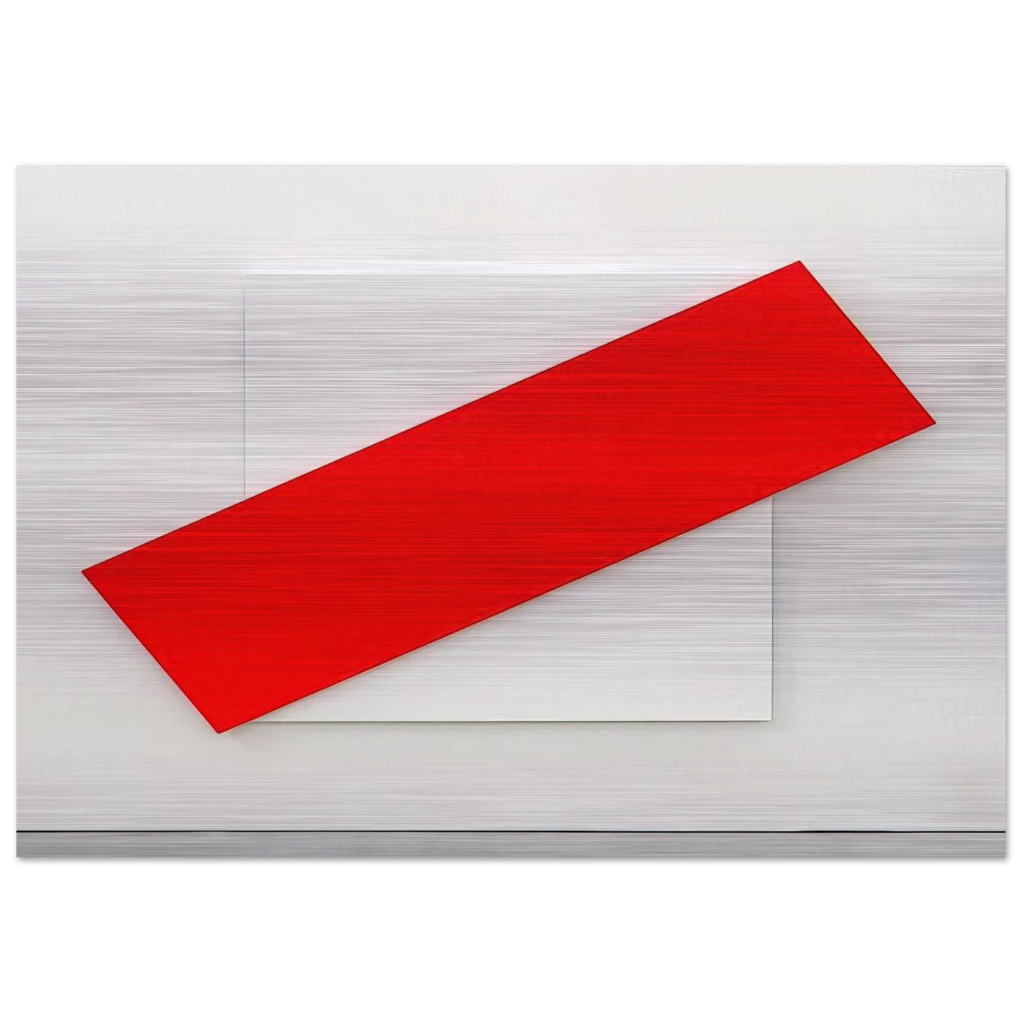 Red Diagonal - Ellsworth Kelly Brushed Aluminum Print - 70x100 cm / 28x40 inches | Ellsworth Kelly Aluminum Print | Ellsworth Kelly Prints