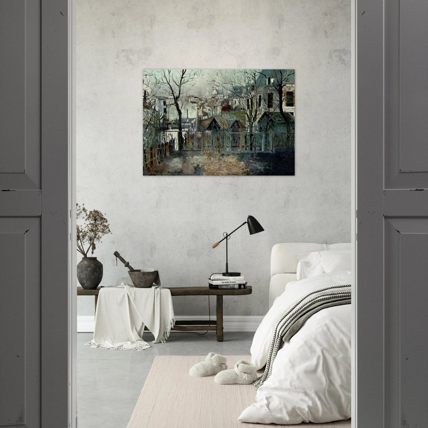 RENOIR S GARDEN - Maurice Utrillo Brushed Aluminum Print - 70x100 cm / 28x40 inches | Maurice Utrillo Aluminum Print | Maurice Utrillo Prints