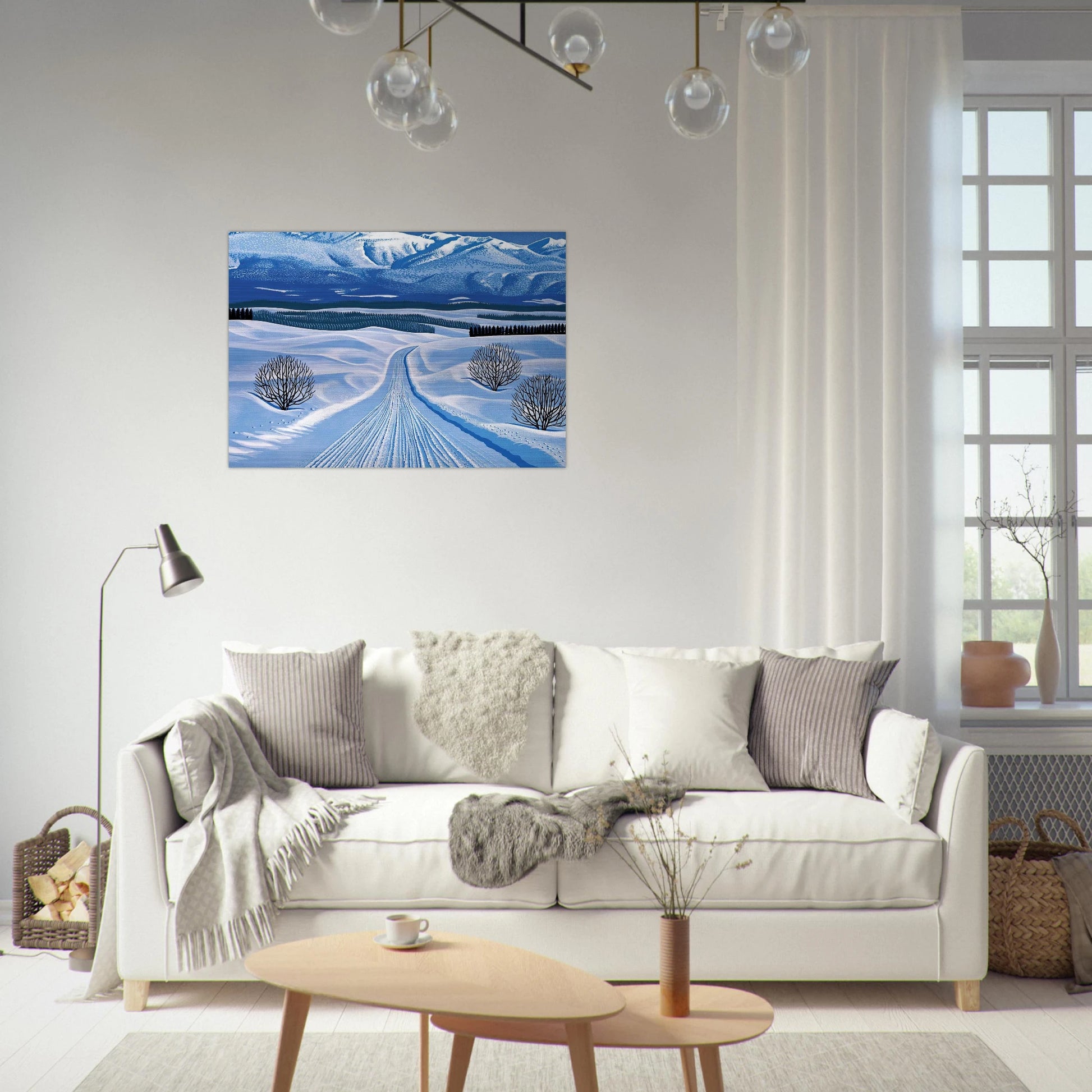 Winter Roads - Hiroshi Nagai Brushed Aluminum Print - 70x100 cm / 28x40 inches | Hiroshi Nagai Aluminum Print | Hiroshi Nagai Prints