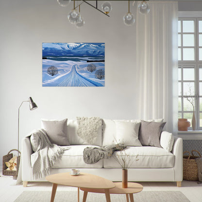 Winter Roads - Hiroshi Nagai Brushed Aluminum Print - 70x100 cm / 28x40 inches | Hiroshi Nagai Aluminum Print | Hiroshi Nagai Prints