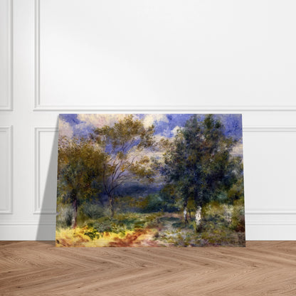 Sunny Landscape - Pierre-Auguste Renoir Brushed Aluminum Print - 70x100 cm / 28x40 inches | Pierre-Auguste Renoir Aluminum Print | Pierre-Auguste Renoir Prints