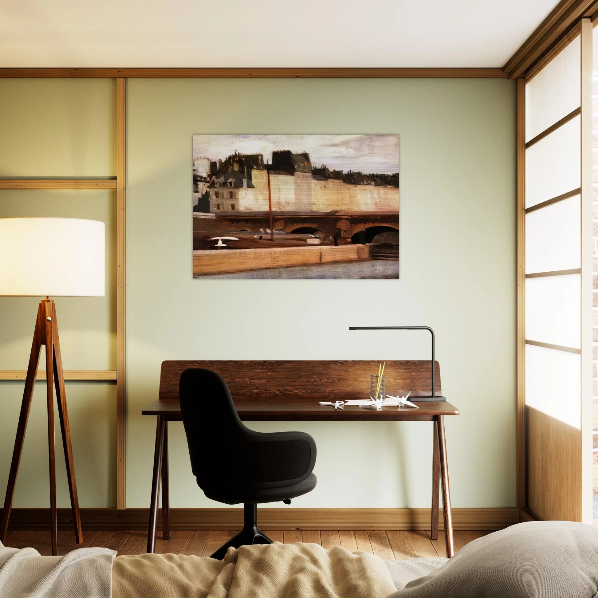 Écluse de la Monnaie - Edward Hopper Brushed Aluminum Print - 70x100 cm / 28x40 inches | Edward Hopper Aluminum Print | Edward Hopper Prints