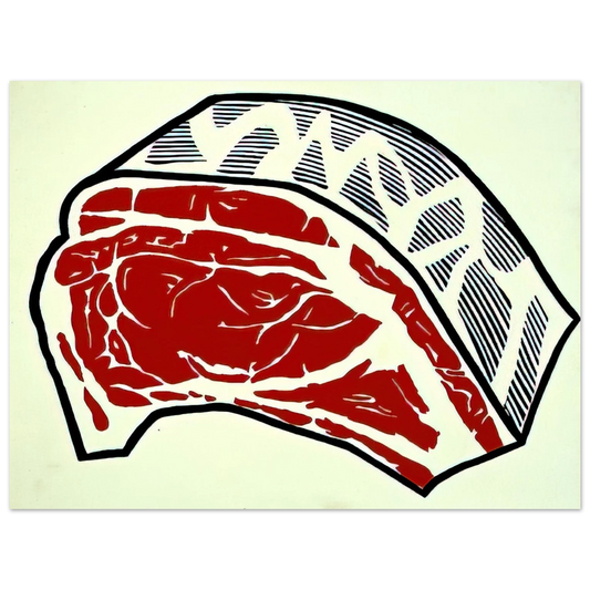 Roy Lichtenstein - STANDING RIB 1962  75x100 cm / 30x40inches Fine Art Poster