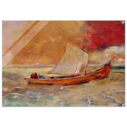 YELLOW BOAT - Odilon Redon Acrylic Print - 70x100 cm / 28x40″ inches | Odilon Redon Wall Art | Odilon Redon Prints