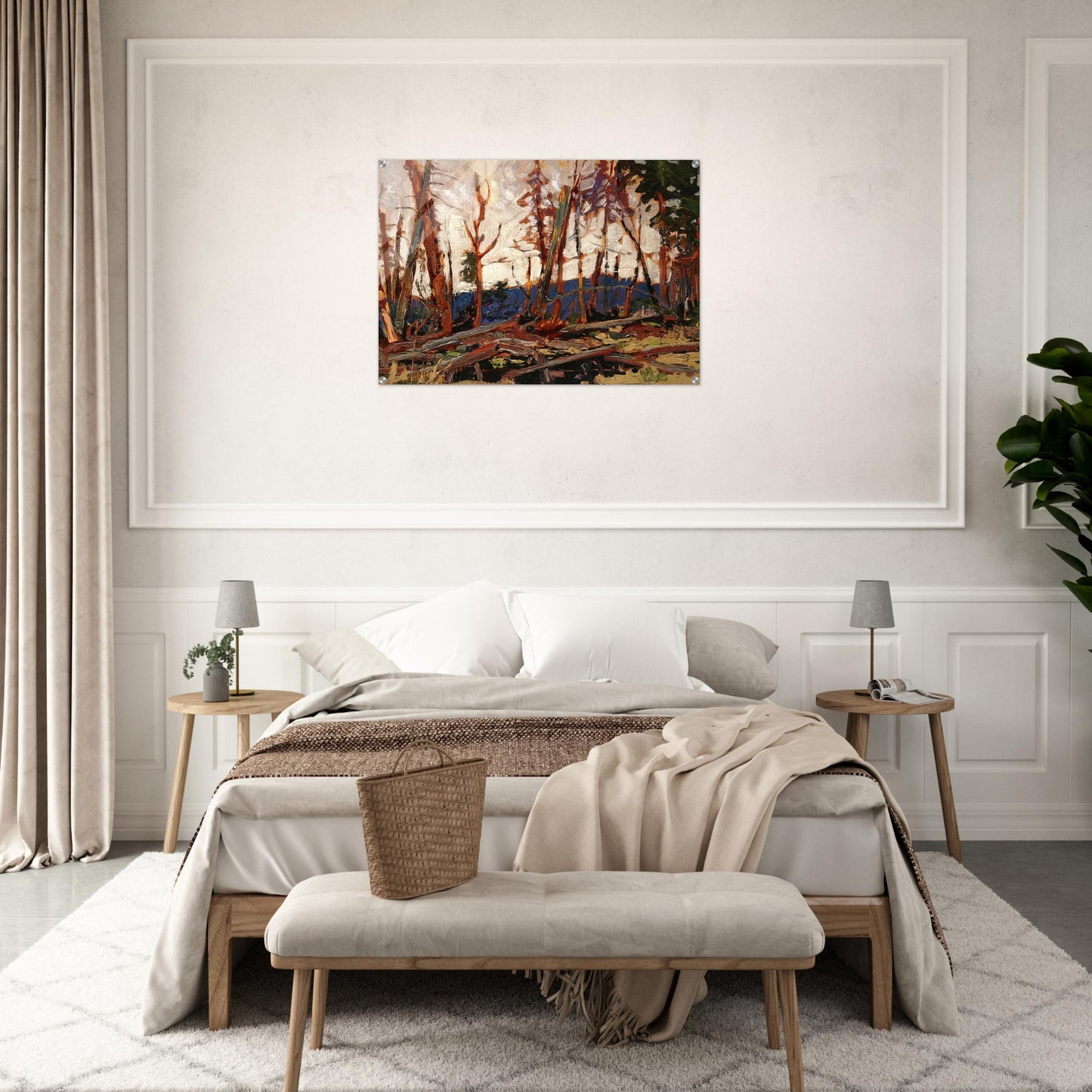 BURNT COUNTRY EVENING SKETCH FOR BURNT LAND 1914 - Tom Thomson Acrylic Print - 70x100 cm / 28x40″ inches