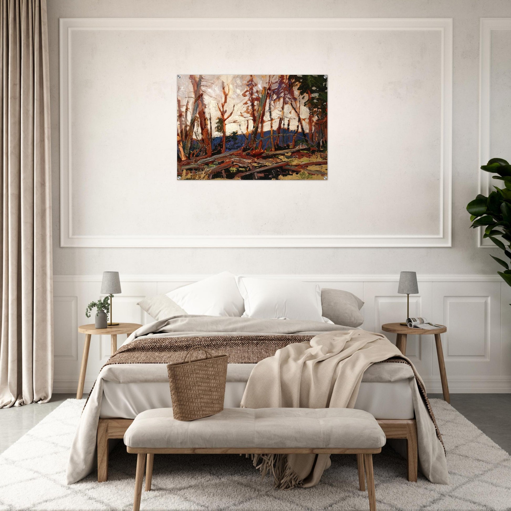 BURNT COUNTRY EVENING SKETCH FOR BURNT LAND 1914 - Tom Thomson Acrylic Print - 70x100 cm / 28x40″ inches