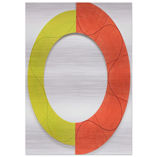 SPLIT RING IMAGE 1 2009 - Robert Mangold Brushed Aluminum Print - 70x100 cm / 28x40 inches | Robert Mangold Aluminum Print | Robert Mangold Prints
