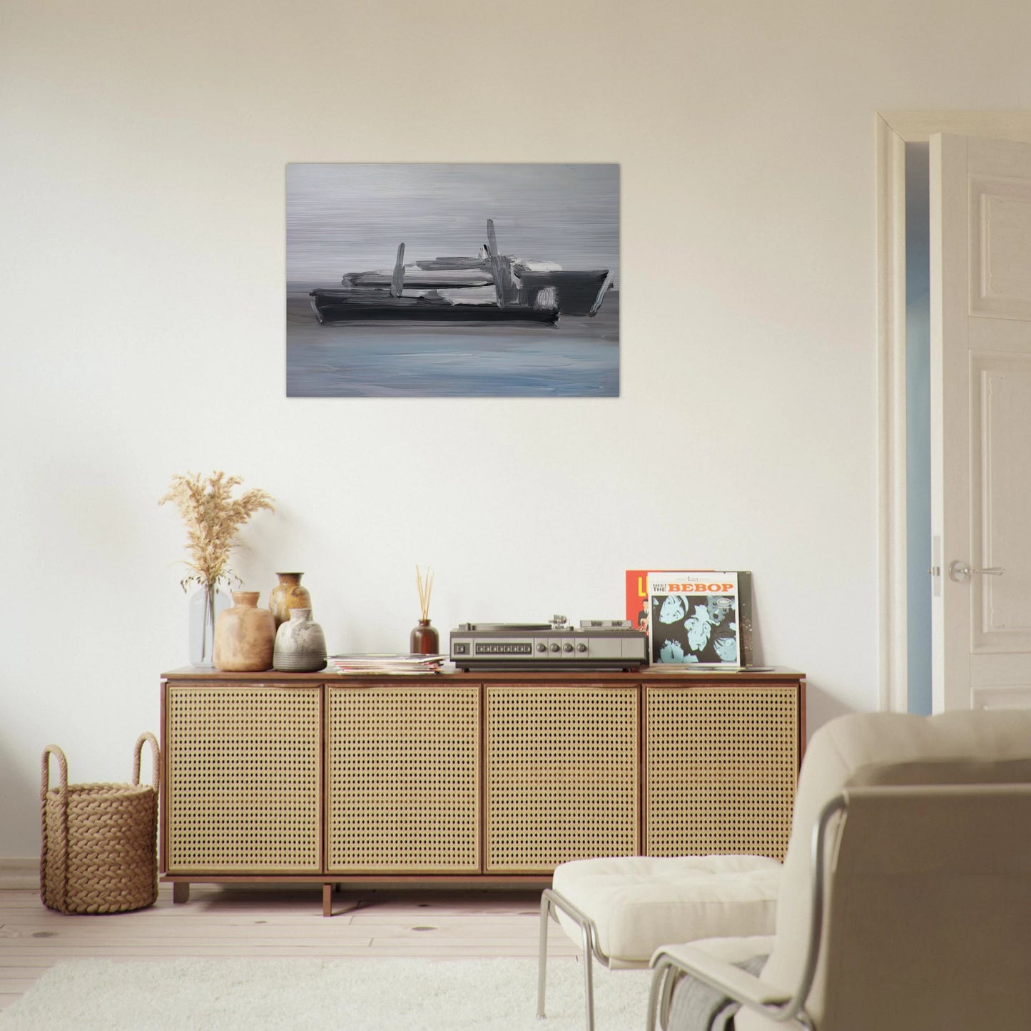 Marine - Lyrical Abstraction - Nicolas de Stael Brushed Aluminum Print - 70x100 cm / 28x40 inches | Nicolas de Stael Aluminum Print | Nicolas de Stael Prints