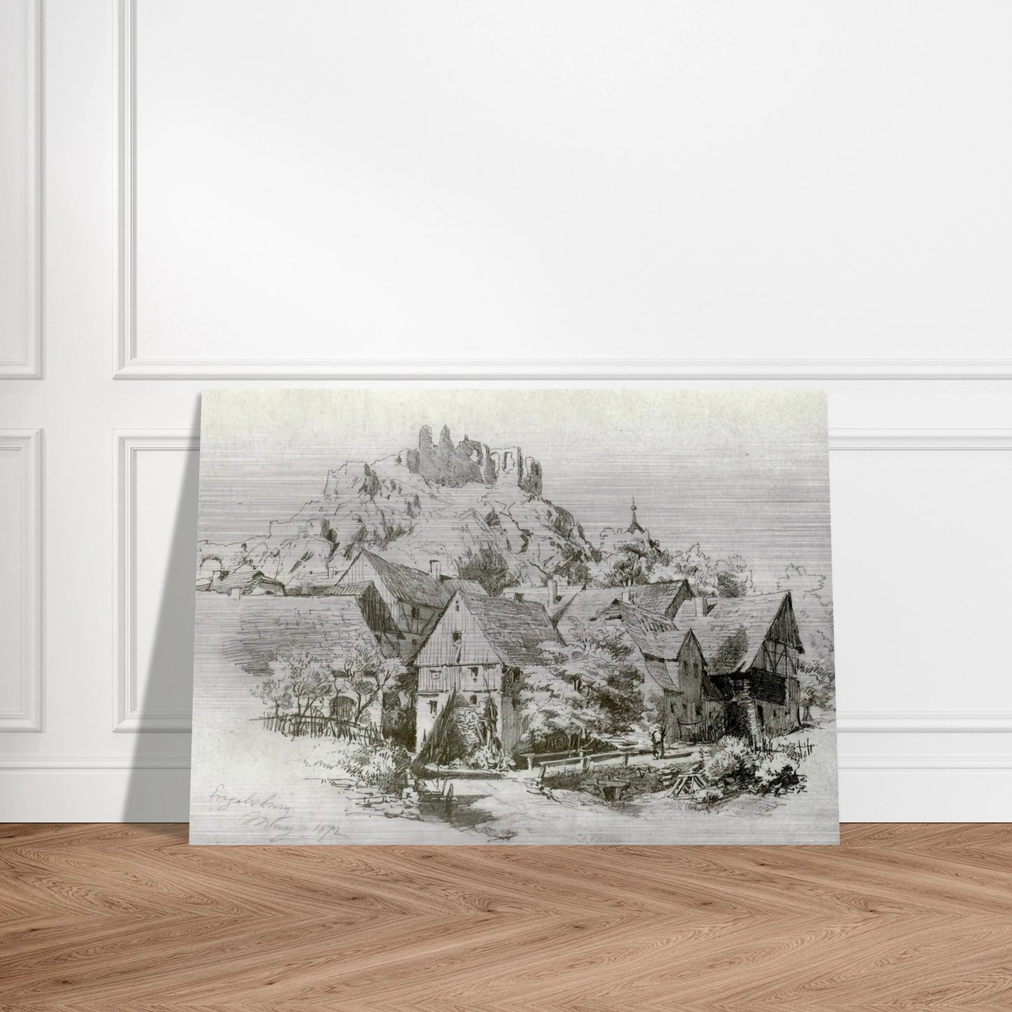 Engelsburg - John Singer Sargent Brushed Aluminum Print - 70x100 cm / 28x40 inches | John Singer Sargent Aluminum Print | John Singer Sargent Prints
