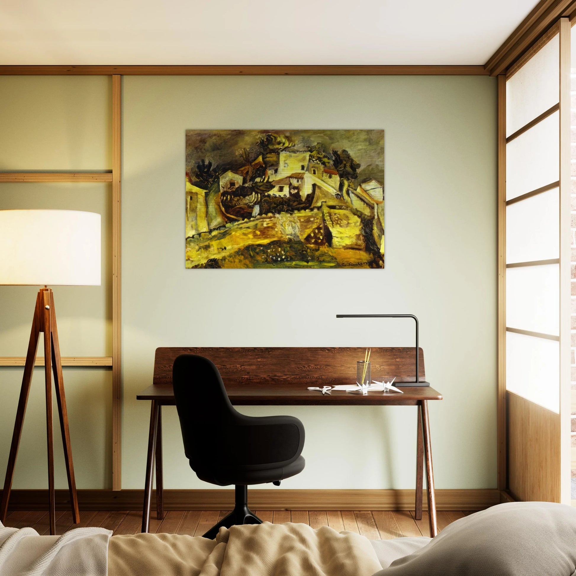 LANDSCAPE AT CAGNES - Chaim Soutine Brushed Aluminum Print - 70x100 cm / 28x40 inches | Chaim Soutine Aluminum Print | Chaim Soutine Prints