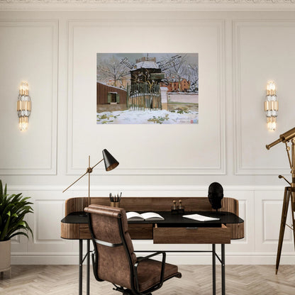 MOULIN DE LA GALETTE 2 - Maurice Utrillo Brushed Aluminum Print - 70x100 cm / 28x40 inches | Maurice Utrillo Aluminum Print | Maurice Utrillo Prints