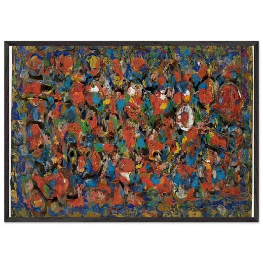 Encrustation - Richard Pousette-Dart 70x100 cm / 28x40 inches Framed Art Print – Black Wooden Frame