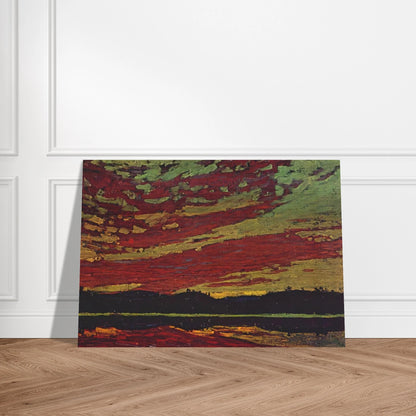 SUNSET 1915 - Tom Thomson Brushed Aluminum Print - 70x100 cm / 28x40 inches | Tom Thomson Aluminum Print | Tom Thomson Prints