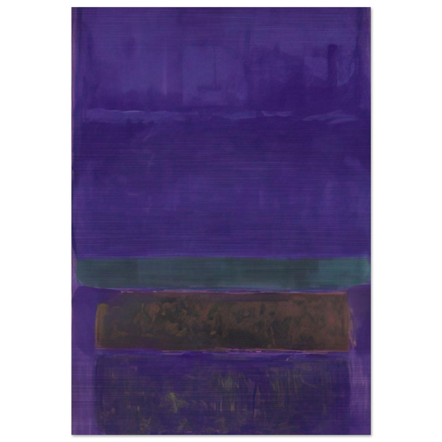 Untitled [Blue, Green, and Brown] - 1952 - Mark Rothko Brushed Aluminum Print - 70x100 cm / 28x40 inches | Mark Rothko Aluminum Print | Mark Rothko Prints