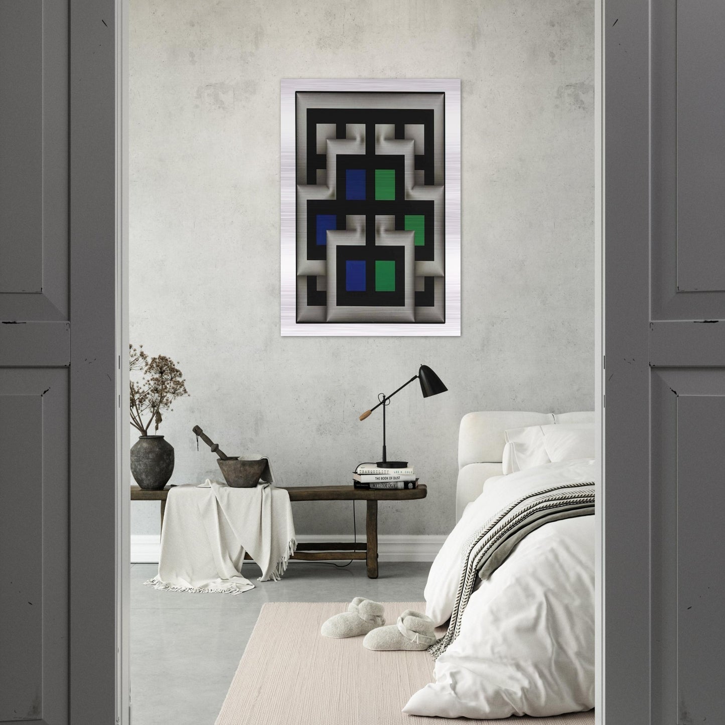 Sararas XX - 1981 - Omar Rayo Brushed Aluminum Print - 70x100 cm / 28x40 inches | Omar Rayo Aluminum Print | Omar Rayo Prints