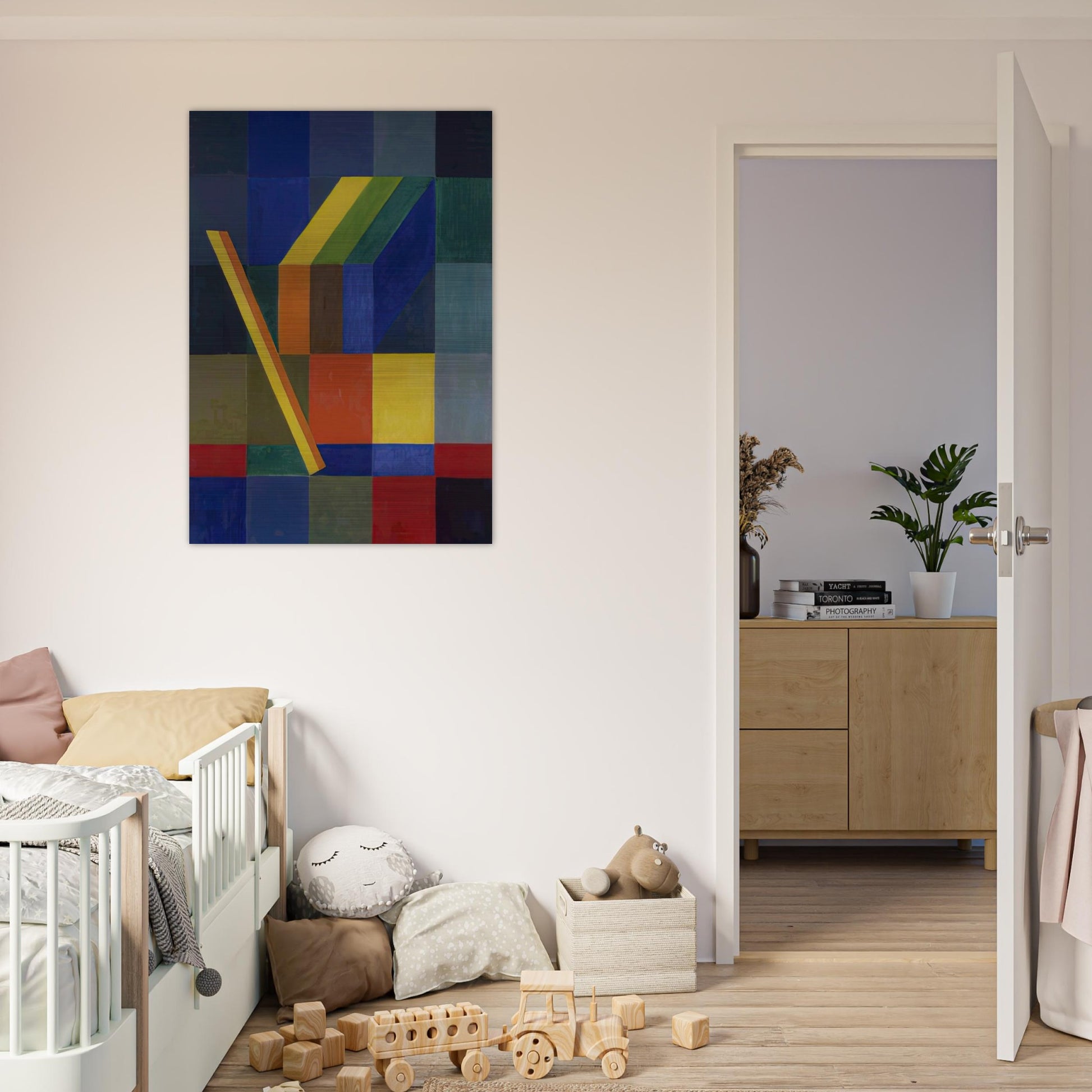 Space Composition I - 1944 - Johannes Itten Brushed Aluminum Print - 70x100 cm / 28x40 inches | Johannes Itten Aluminum Print | Johannes Itten Prints