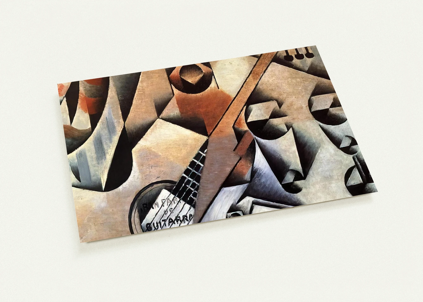 GUITAR AND GLASSES BANJO AND GLASSES 1912 By Juan Gris Pack of 10 Post Cards | Juan Gris Post Cards | A6 (10.5 x 14.8 cm) - 4.1 x 5.8 inches