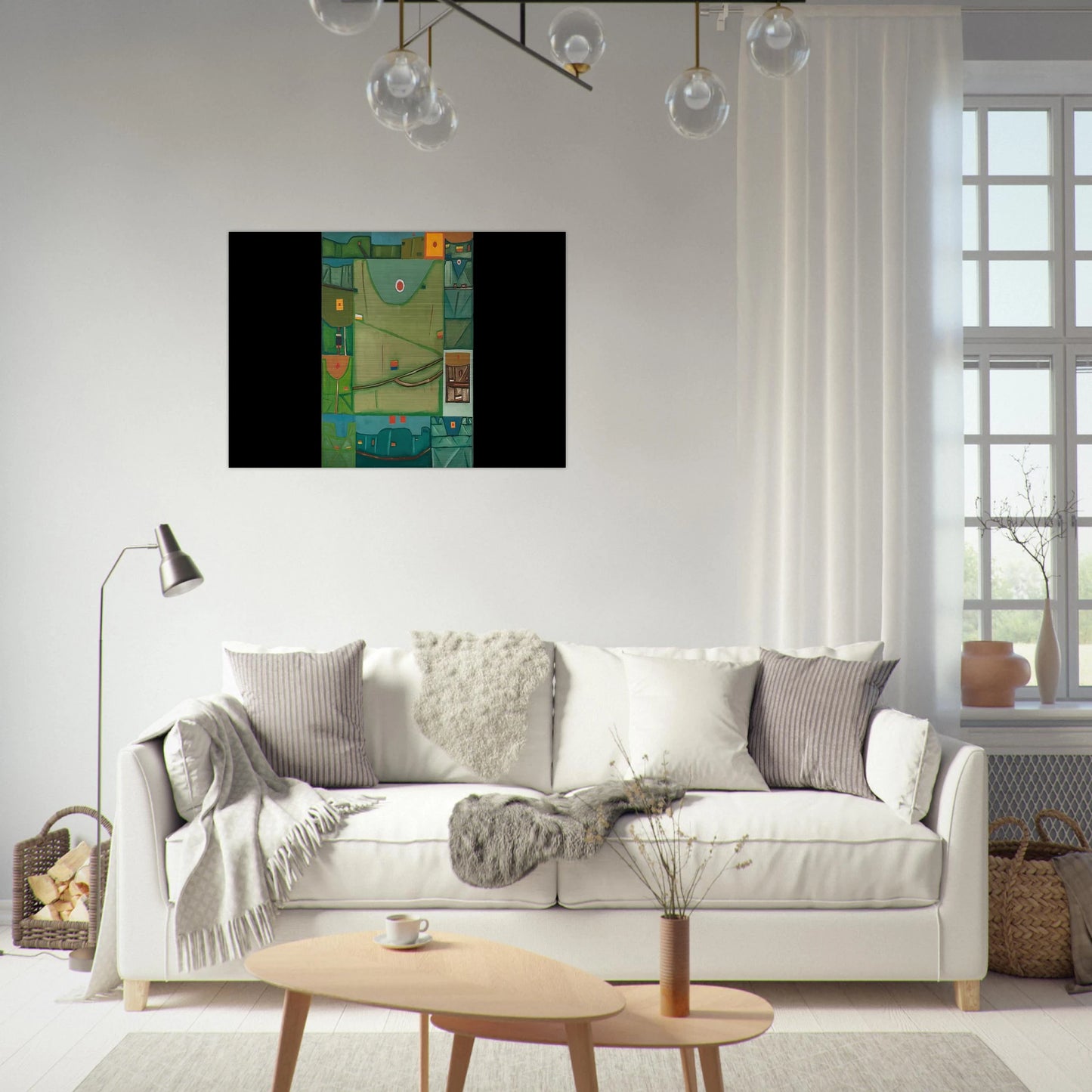 SUNRISE IN BIESZCZADY SUNRISE IN THE MOUNTAINS 1963 - Jerzy Nowosielski Brushed Aluminum Print - 70x100 cm / 28x40 inches | Jerzy Nowosielski Aluminum Print | Jerzy Nowosielski Prints