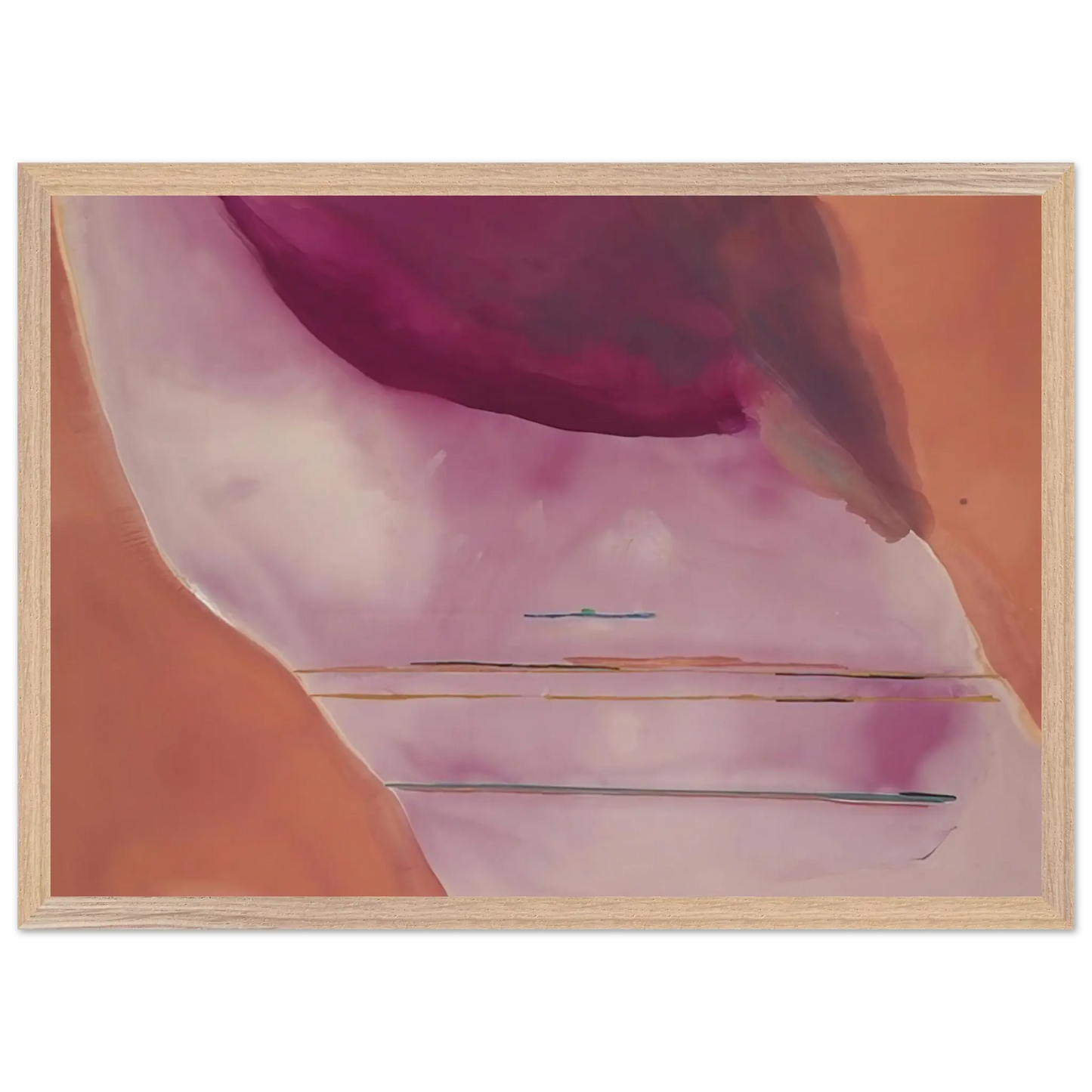 Helen Frankenthaler - Pendulum - 1972 Wall art - A2 (42 x 59.4  cm) - Premium Wooden Framed Poster With Fine Art Paper - Black frame