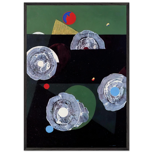 Scallops flower - Max Ernst 70x100 cm / 28x40 inches Framed Art Print – Black Wooden Frame