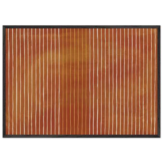 Pumpkin - 1959 - Gene Davis 70x100 cm / 28x40 inches Framed Art Print – Black Wooden Frame