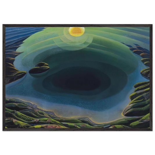 Aurora sul Golfo - 1935 - Gerardo Dottori 70x100 cm / 28x40 inches Framed Art Print – Black Wooden Frame