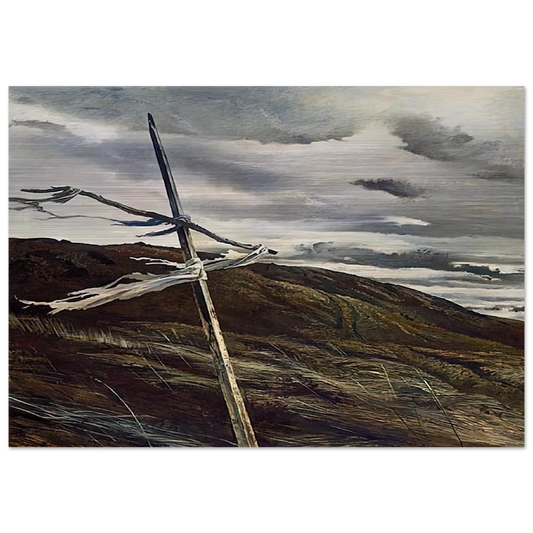 DODGES RIDGE 1947 - Andrew Wyeth Brushed Aluminum Print - 70x100 cm / 28x40 inches | Andrew Wyeth Aluminum Print | Andrew Wyeth Prints