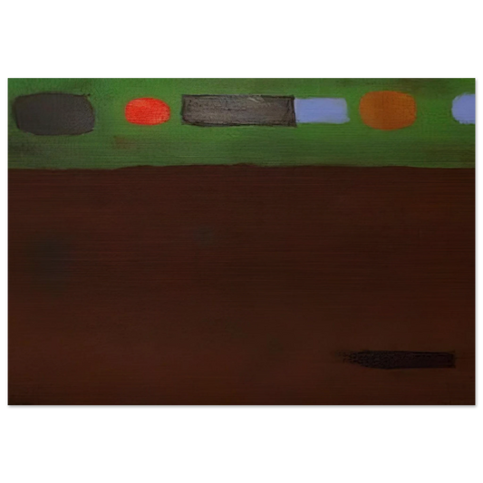 Mood - 1967 - Adolph Gottlieb Brushed Aluminum Print - 70x100 cm / 28x40 inches | Adolph Gottlieb Aluminum Print | Adolph Gottlieb Prints