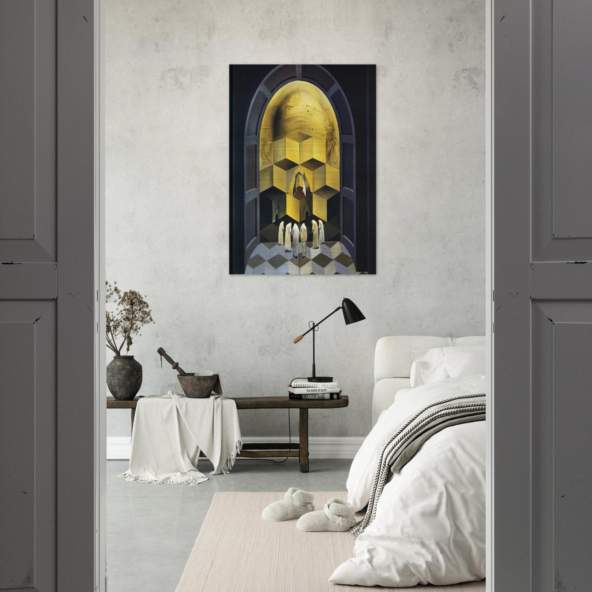 SKULL OF ZURBARAN - Salvador Dali Brushed Aluminum Print - 70x100 cm / 28x40 inches | Salvador Dali Aluminum Print | Salvador Dali Prints