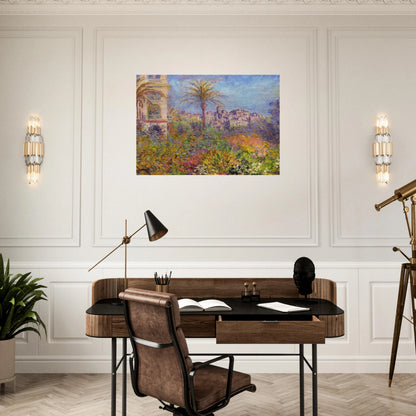 Villas at Bordighera 03 - claude monet Brushed Aluminum Print - 70x100 cm / 28x40 inches | claude monet Aluminum Print | claude monet Prints