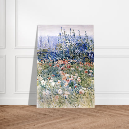 Flower Garden, Isles of Shoals - Childe Hassam Brushed Aluminum Print - 70x100 cm / 28x40 inches | Childe Hassam Aluminum Print | Childe Hassam Prints