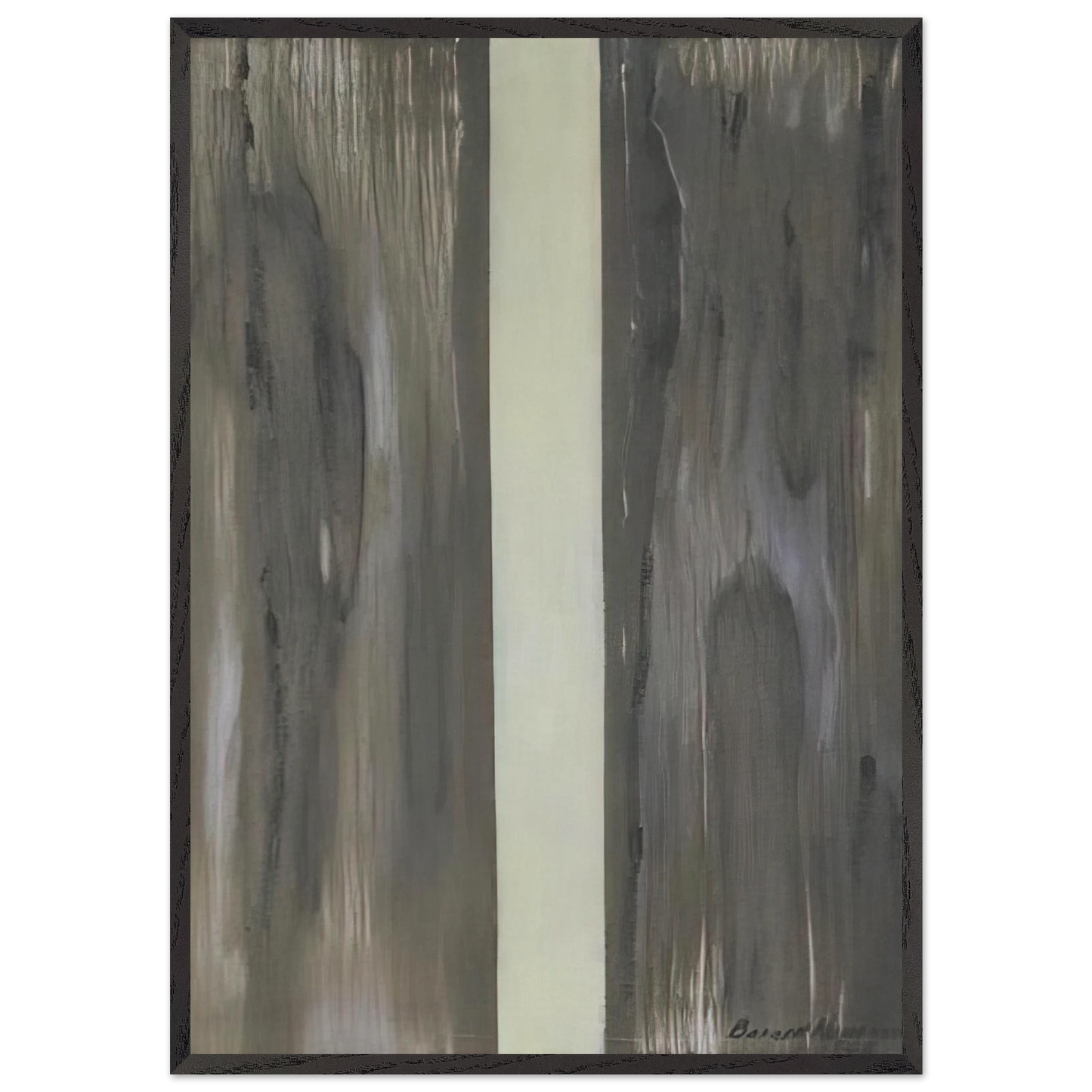 Moment - Barnett Newman 70x100 cm / 28x40 inches Framed Art Print – Black Wooden Frame