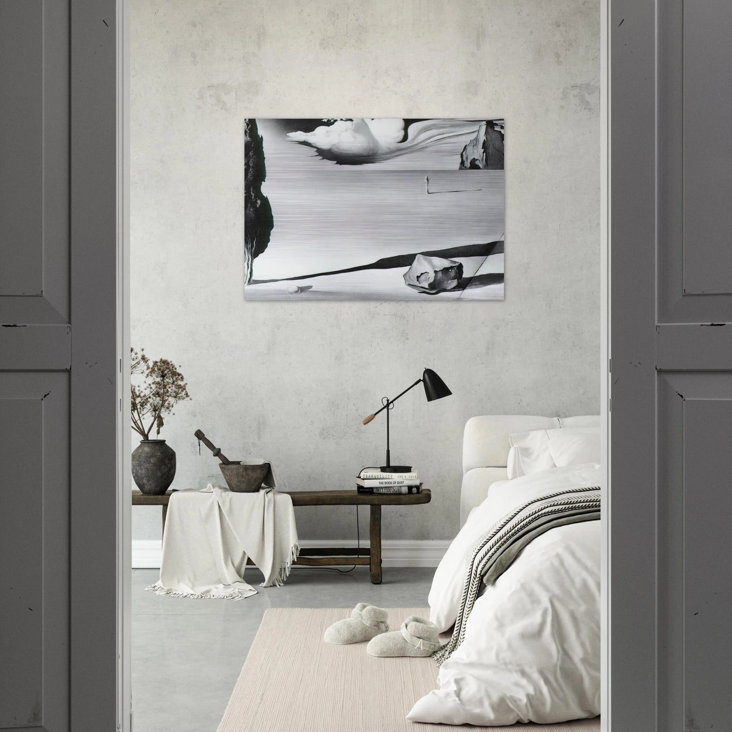 DESIGN FOR THE SET OF THE FILM SPELLBOUND - Salvador Dali Brushed Aluminum Print - 70x100 cm / 28x40 inches | Salvador Dali Aluminum Print | Salvador Dali Prints