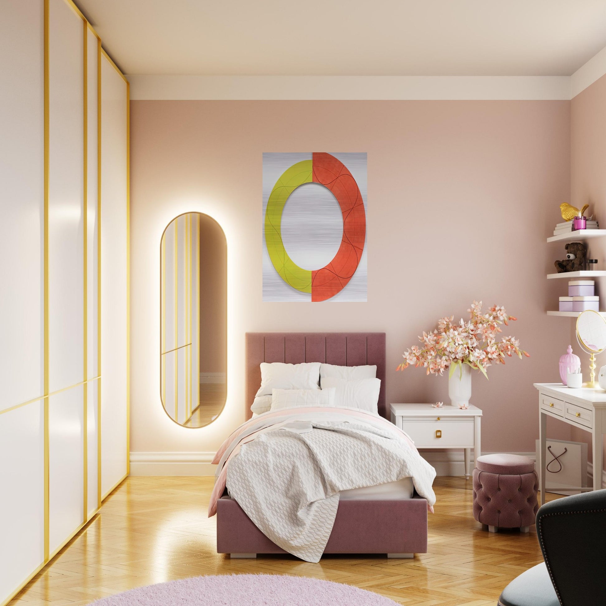 SPLIT RING IMAGE 1 2009 - Robert Mangold Brushed Aluminum Print - 70x100 cm / 28x40 inches | Robert Mangold Aluminum Print | Robert Mangold Prints