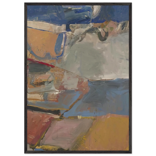 Berkeley 22 - Richard Diebenkorn 70x100 cm / 28x40 inches Framed Art Print – Black Wooden Frame