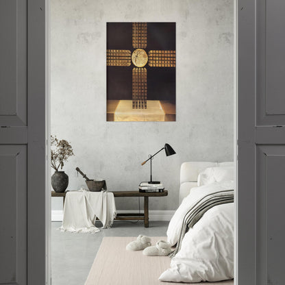 NUCLEAR CROSS - Salvador Dali Brushed Aluminum Print - 70x100 cm / 28x40 inches | Salvador Dali Aluminum Print | Salvador Dali Prints