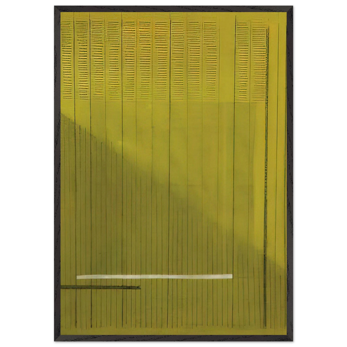 Grigio  Giallo Gray and Yellow - 1966 - Bice Lazzari 70x100 cm / 28x40 inches Framed Art Print – Black Wooden Frame